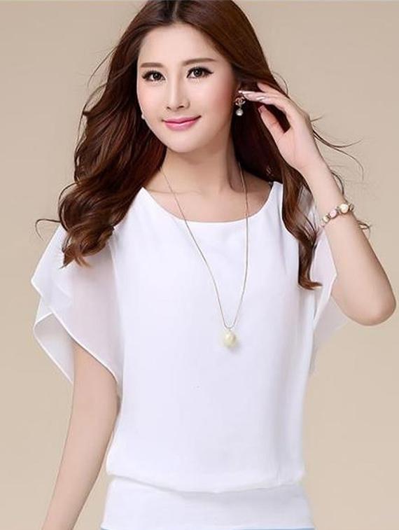 bat wing sleeved blouson top - 16017632 - Zoom Image - 1