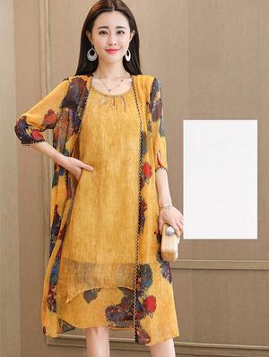 lace detail layered dress with shrug - 16017673 - Standard Image - 2