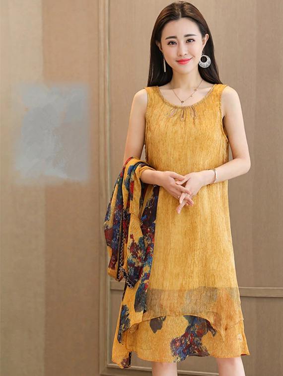 lace detail layered dress with shrug - 16017673 - Zoom Image - 3