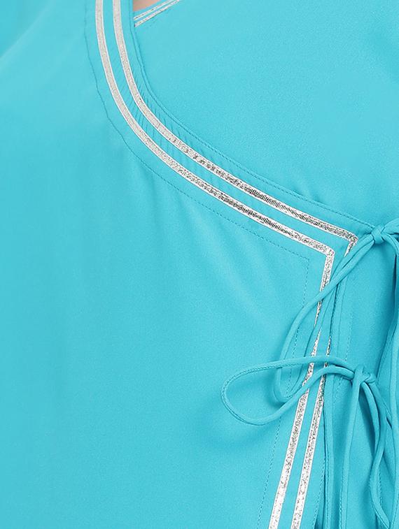 solid gotta work angrakha kurta - 16017740 - Zoom Image - 4