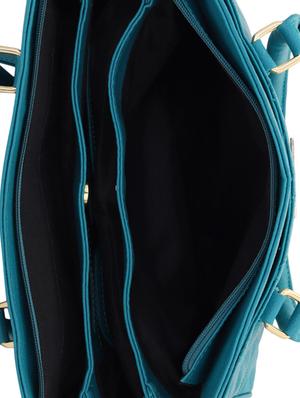 blue leatherette (pu) messenger handbag - 16017904 - Standard Image - 3