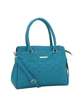 blue leatherette (pu) messenger handbag - 16017904 - Standard Image - 4