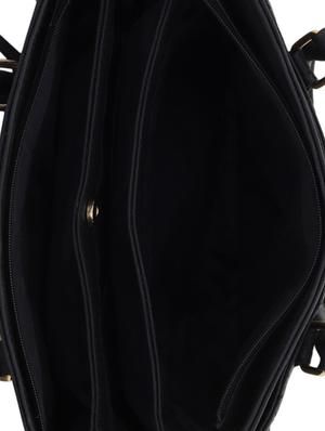 black leatherette (pu) messenger handbag - 16017906 - Standard Image - 3