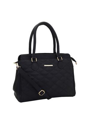 black leatherette (pu) messenger handbag - 16017906 - Standard Image - 4