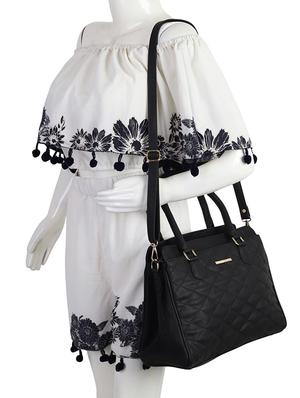 black leatherette (pu) messenger handbag - 16017906 - Standard Image - 5