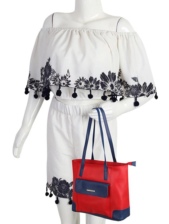 red leatherette (pu) handbag - 16017909 - Zoom Image - 5