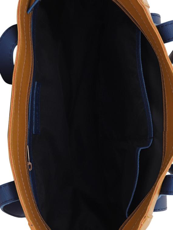 brown leatherette (pu) utility handbag - 16017910 - Zoom Image - 3