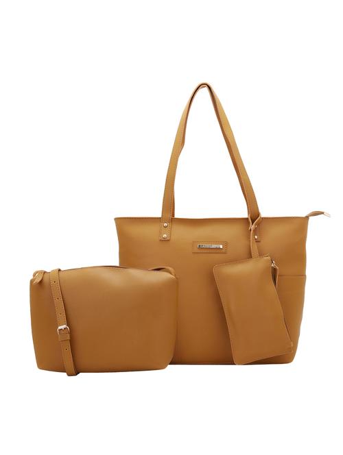 brown leatherette (pu) utility handbag - 16017911 - Standard Image - 1