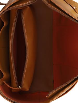 brown leatherette (pu) utility handbag - 16017911 - Standard Image - 3