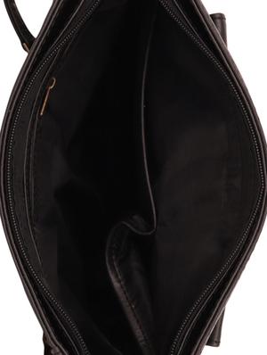 black leatherette (pu) messenger bag - 16017926 - Standard Image - 3