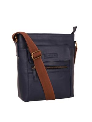 blue leatherette (pu) messenger bag - 16017927 - Standard Image - 4