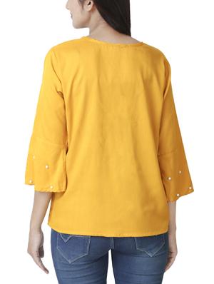 pearl embellished embroidered top - 16018325 - Standard Image - 3