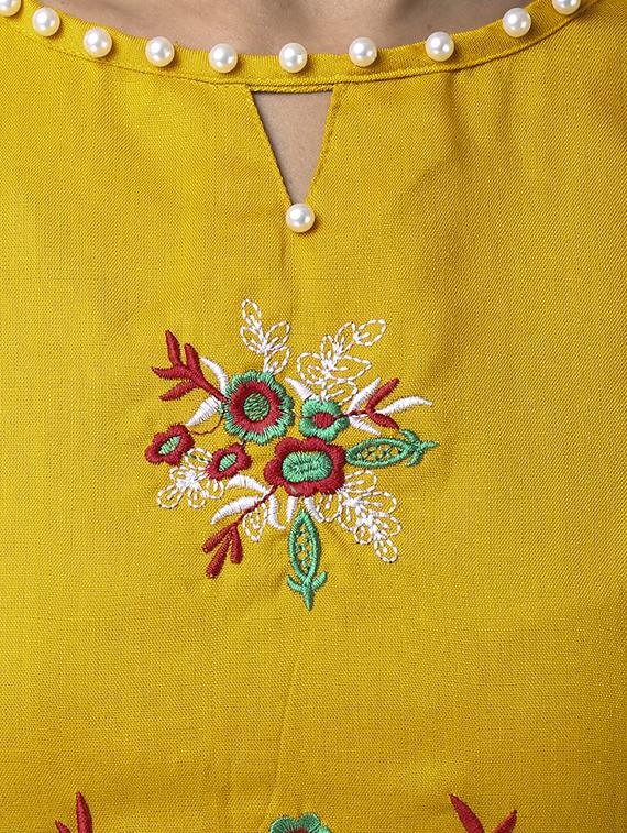 pearl embellished embroidered top - 16018325 - Zoom Image - 4