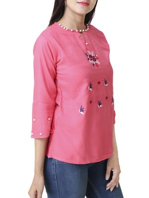 pearl embellished embroidered top - 16018327 - Standard Image - 2