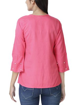 pearl embellished embroidered top - 16018327 - Standard Image - 3