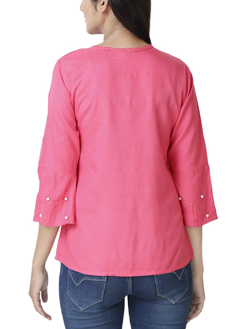 pearl embellished embroidered top - 16018327 - Zoom Image - 3