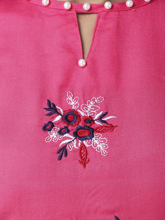pearl embellished embroidered top - 16018327 - Zoom Image - 4