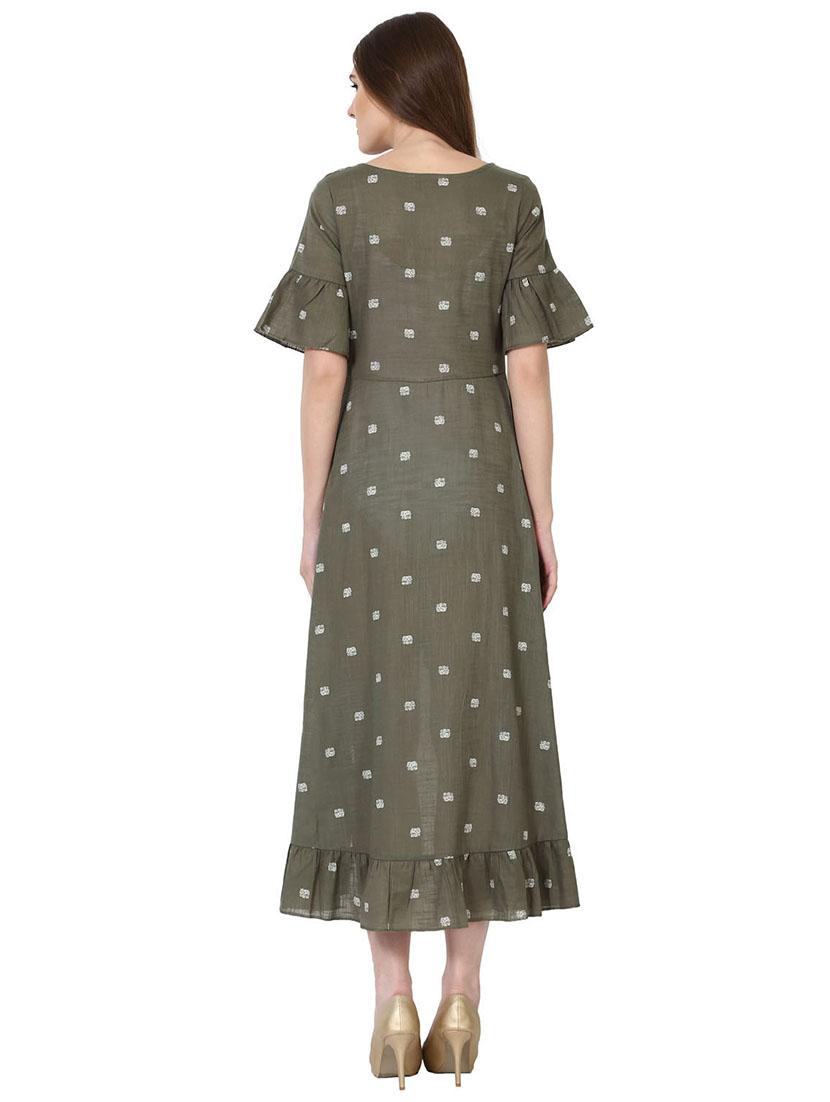 ruffle detail high low dress - 16018349 - Zoom Image - 3