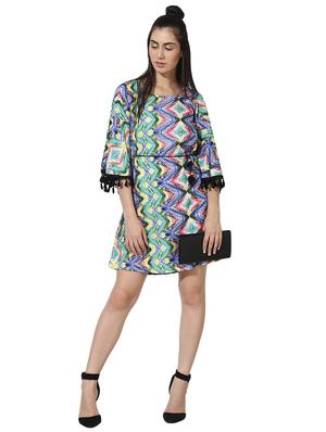 tasseled lace abstract a-line dress - 16018351 - Standard Image - 4