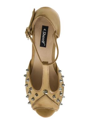 brown t-strap sandals - 16019446 - Standard Image - 4