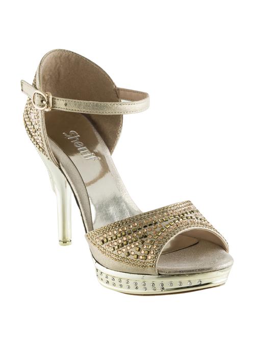 gold closed back sandals - 16019467 - Standard Image - 1