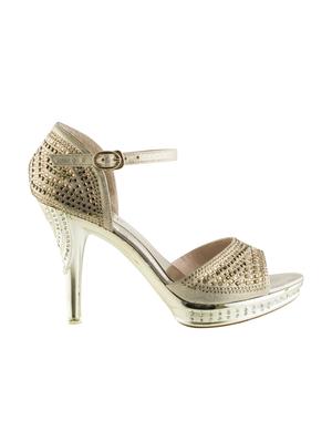 gold closed back sandals - 16019467 - Standard Image - 2