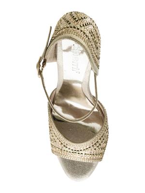 gold closed back sandals - 16019467 - Standard Image - 4