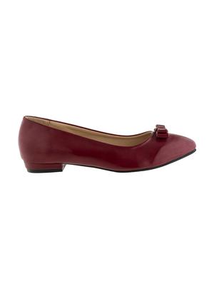 maroon slip on ballerinas - 16019475 - Standard Image - 2
