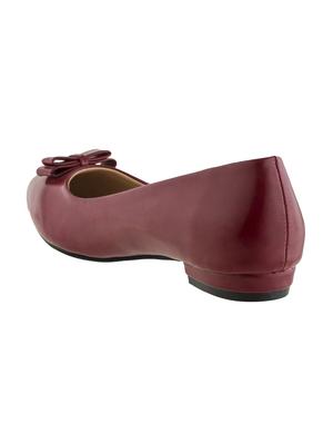 maroon slip on ballerinas - 16019475 - Standard Image - 3