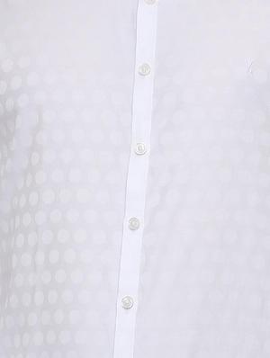 white cotton casual shirt - 16019625 - Standard Image - 4