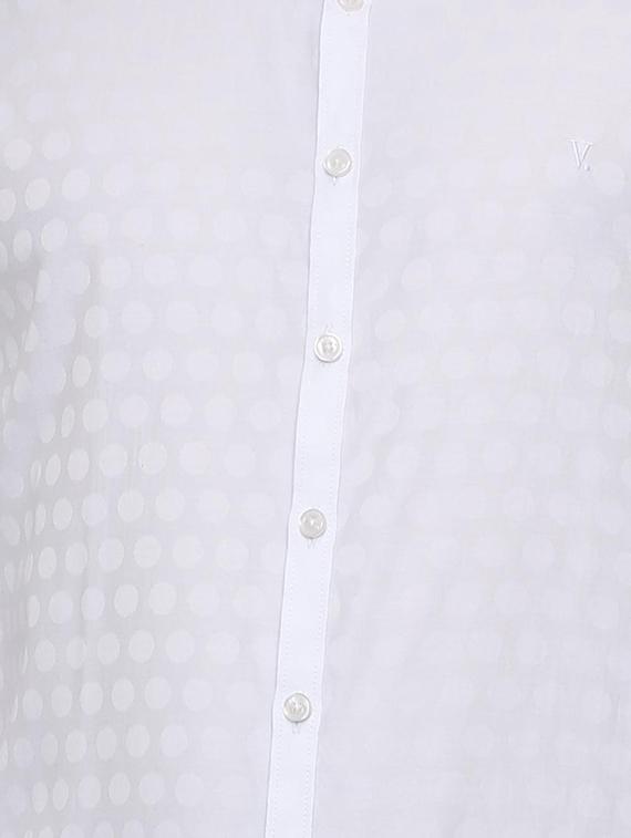 white cotton casual shirt - 16019625 - Zoom Image - 4