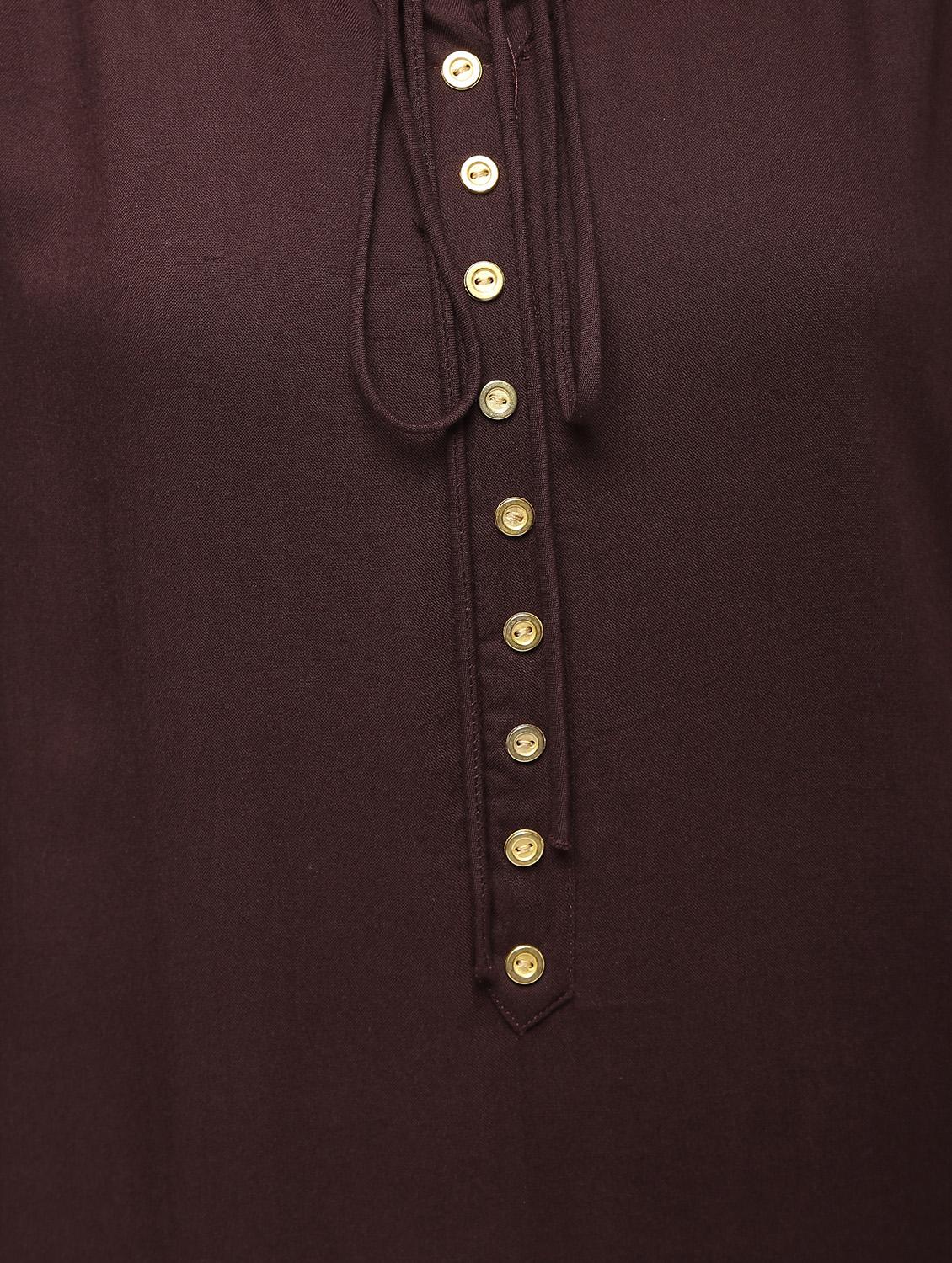 solid placket detail straight kurta - 16019698 - Zoom Image - 6