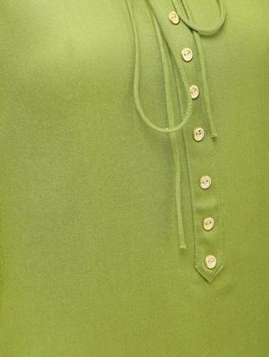 solid placket detail straight kurta - 16019700 - Standard Image - 6