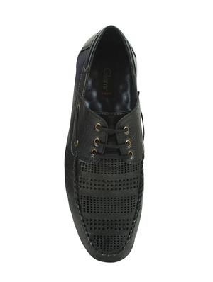 black leatherette lace up casual shoes - 16019743 - Standard Image - 4