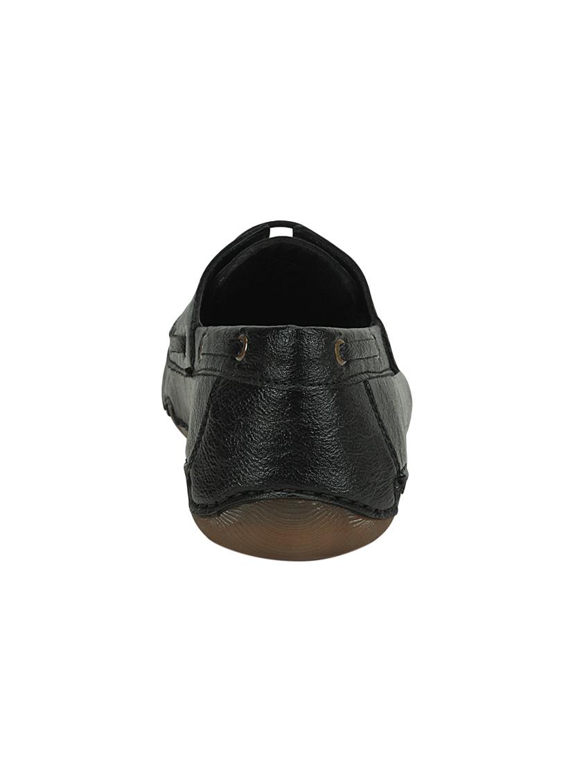 black leatherette lace up casual shoes - 16019743 - Zoom Image - 3