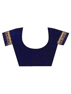 contrast border embellished saree with blouse - 16019767 - Standard Image - 3