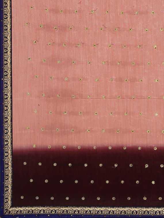 contrast border embellished saree with blouse - 16019768 - Zoom Image - 4