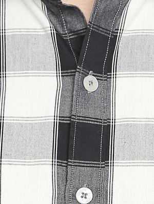black checkered casual shirt - 16021499 - Standard Image - 5