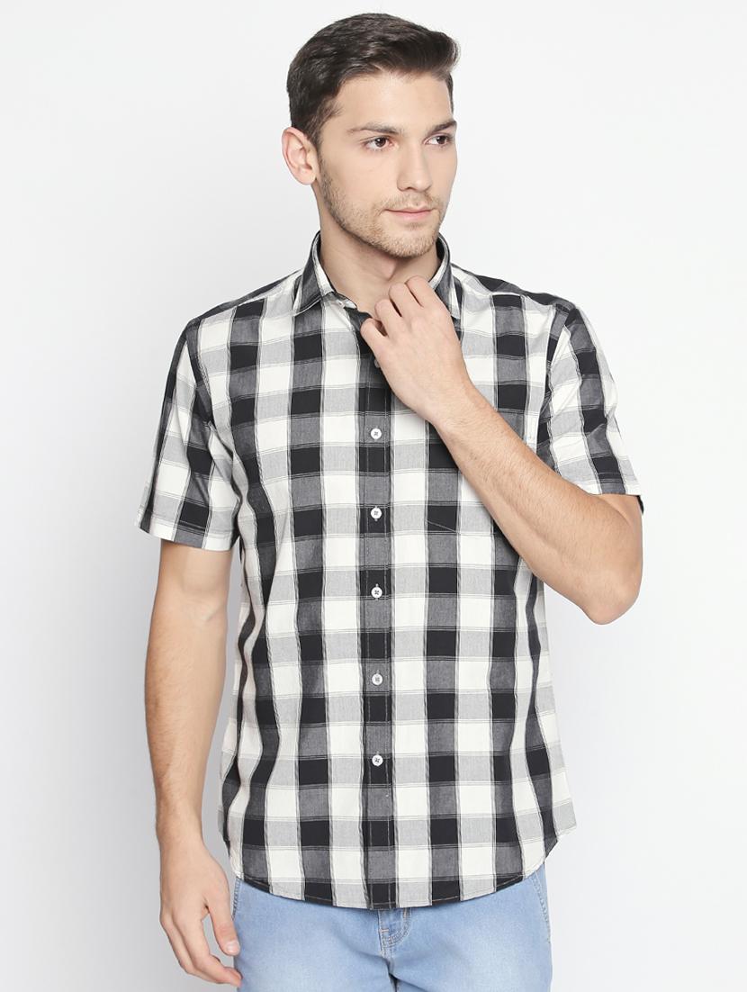 black checkered casual shirt - 16021499 - Zoom Image - 1
