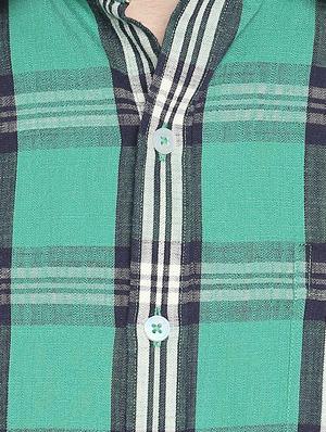 green checkered casual shirt - 16021503 - Standard Image - 5