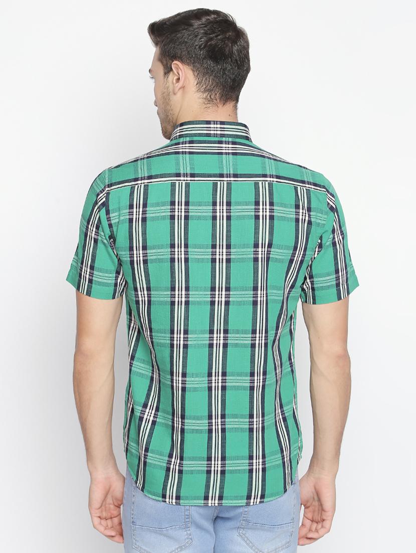 green checkered casual shirt - 16021503 - Zoom Image - 3