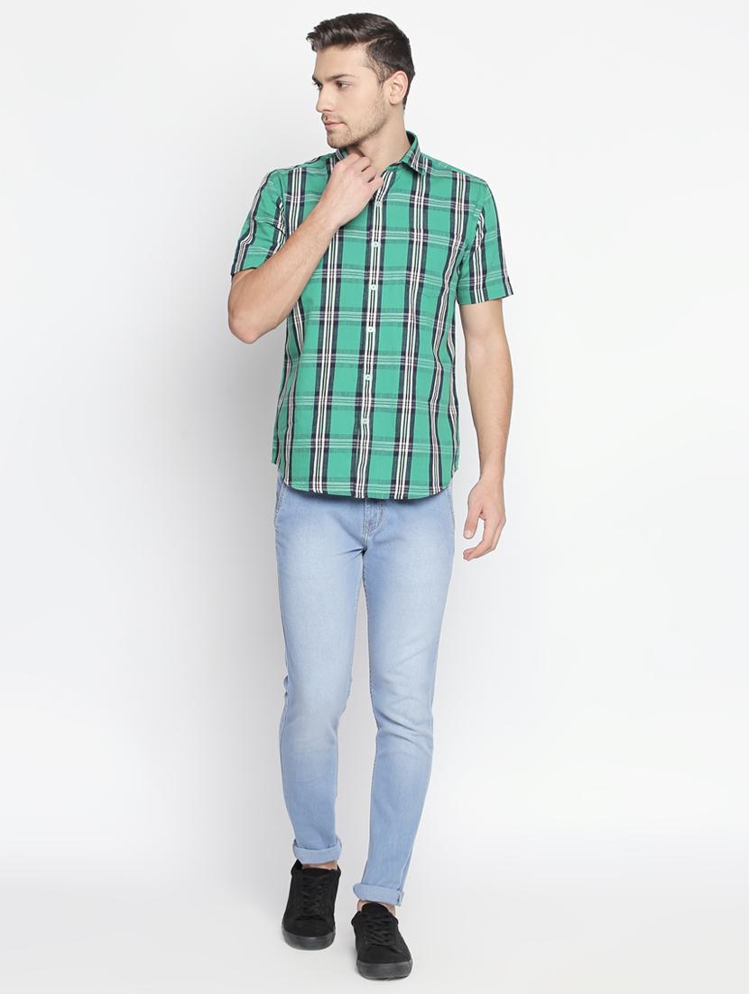 green checkered casual shirt - 16021503 - Zoom Image - 4
