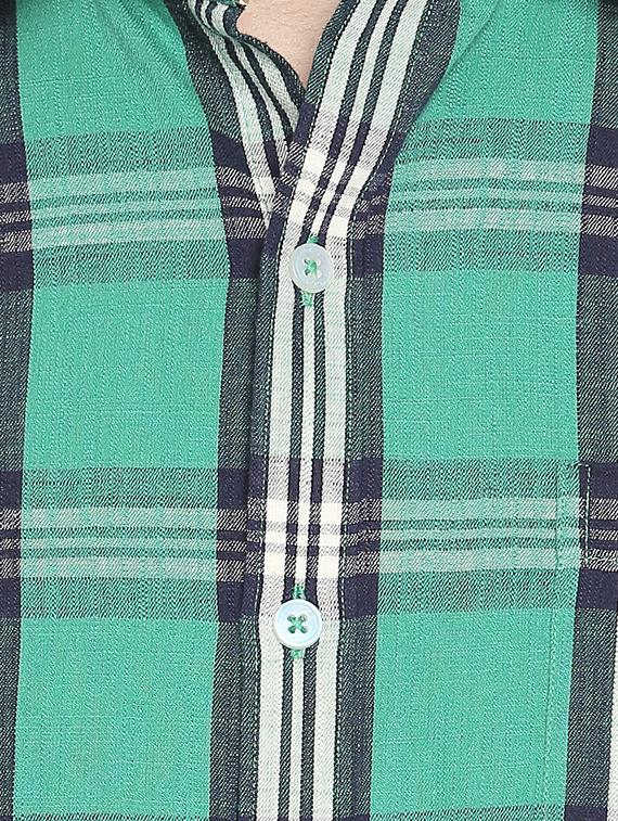 green checkered casual shirt - 16021503 - Zoom Image - 5