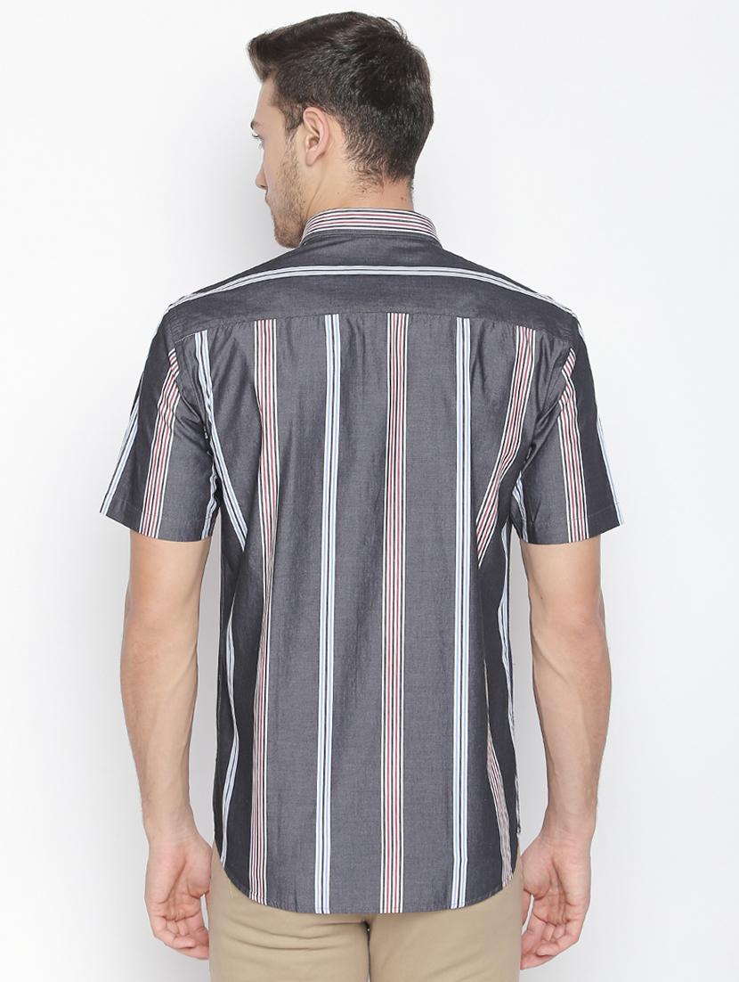 grey striped casual shirt - 16021506 - Zoom Image - 3