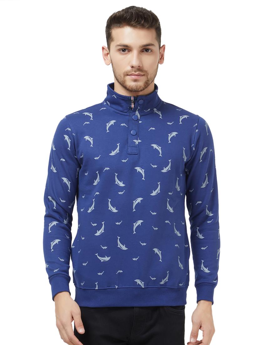 blue printed sweatshirt - 16021542 - Zoom Image - 1