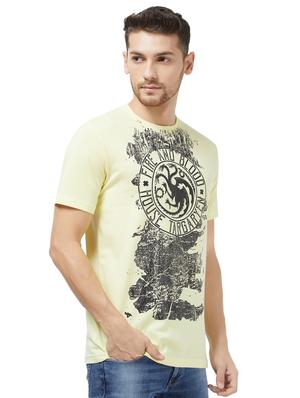 yellow printed t-shirt - 16021569 - Standard Image - 2