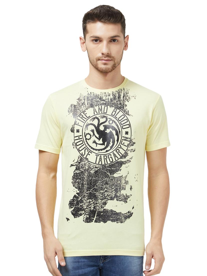 yellow printed t-shirt - 16021569 - Zoom Image - 1