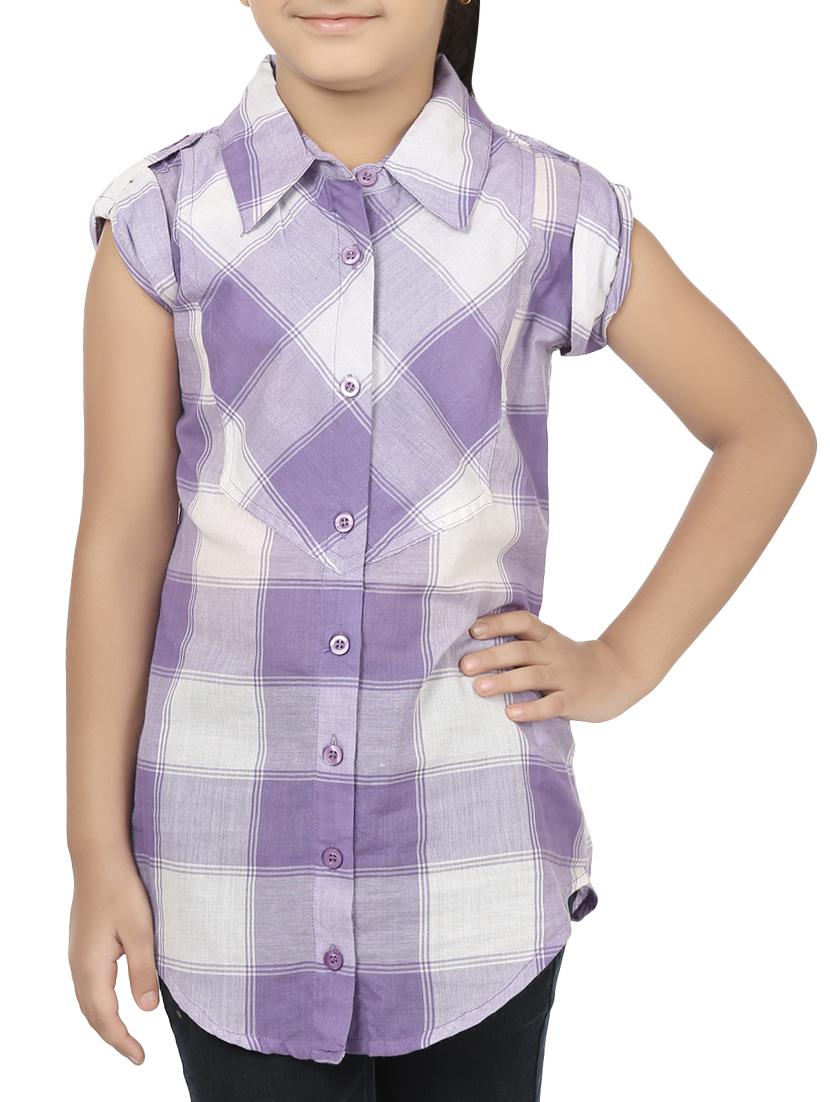 purple cotton shirt - 16022407 - Zoom Image - 1