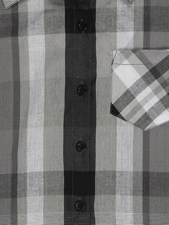 grey cotton shirt - 16022408 - Zoom Image - 3