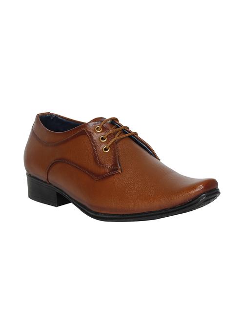 tan leather lace-up derbys - 16022604 - Very Small Image - 1